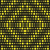 Vector abstract geometric pattern in the form of yellow circles and quadrangles on a black background