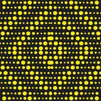 Vector abstract geometric pattern in the form of yellow circles and quadrangles on a black background