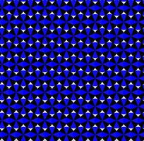 Seamless abstract geometric pattern of blue and yellow triangles on a black background vector