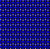 Seamless abstract geometric pattern of blue and yellow triangles on a black background vector