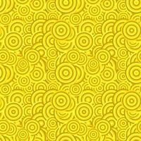 Yellow seamless concentric circle pattern background - vector illustration