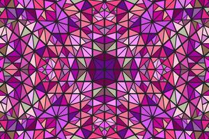 Geometrical dynamic abstract tile mosaic pattern web background - colorful psychedelic circular hypnotic vector design with triangles