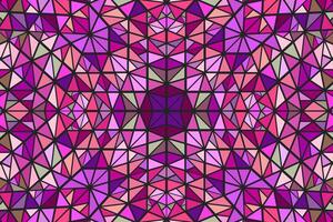 Geometrical dynamic abstract tile mosaic pattern web background - colorful psychedelic circular hypnotic vector design with triangles