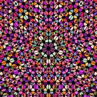 Geometrical radial mosaic pattern background design - colorful hypnotic vector art