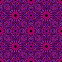 Geometrical oriental seamless mosaic kaleidoscope petal pattern background - abstract purple vector graphic design