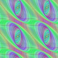 Green colorful elliptical repeating fractal pattern design vector