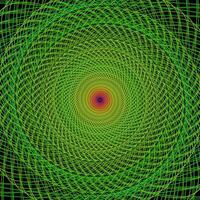 Green computer generated fractal spiral design background vector