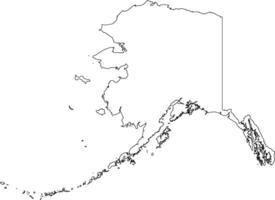 Alaska outline map vector
