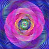 Pink blue colorful computer generated spiral design vector
