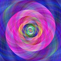 Pink blue colorful computer generated spiral design vector