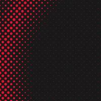 Halftone dot pattern background with red circles vector