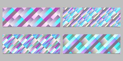 Gradient stripe pattern banner template collection - abstract vector graphic