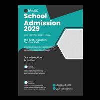 School Admission Flyer template Design vector