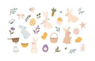 Easter clipart set vector