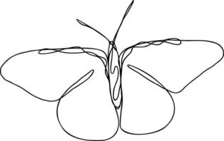 arte de línea de vector de mariposa