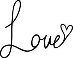 Love Cute Script Vector Graphic