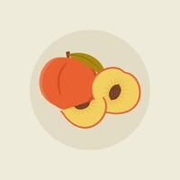 Cute Peach design icon vector