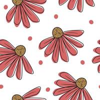 Daisy flower pattern background vector