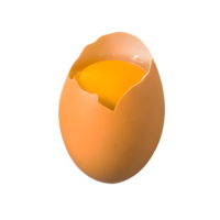 ai generado pollo roto huevo aislado en transparente antecedentes png