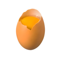 AI generated Chicken broken egg isolated on transparent background png