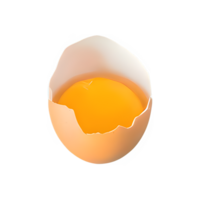 AI generated Chicken broken egg isolated on transparent background png