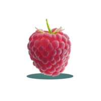 AI generated Fresh raspberry isolated on transparent background png