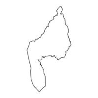 kigoma región mapa, administrativo división de Tanzania. vector ilustración.