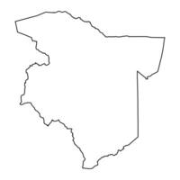 Simiyu Region map, administrative division of Tanzania. Vector illustration.