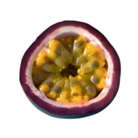 ai gegenereerd passie fruit passiflora edulis geïsoleerd Aan transparant achtergrond png