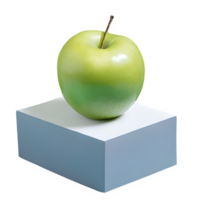 AI generated Fresh green apple isolated on transparent background png