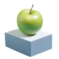 ai generado Fresco verde manzana aislado en transparente antecedentes png