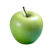 AI generated Fresh green apple isolated on transparent background png