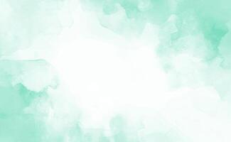 Mint abstract watercolor texture background. Green watercolour brush splash pattern vector