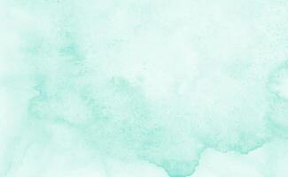 Mint abstract watercolor texture background. Green watercolour brush splash pattern vector