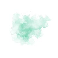 Abstract mint green watercolor water splash. Vector watercolour texture in mint color