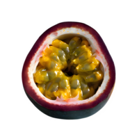 ai genererad passionen frukt passiflora edulis isolerat på transparent bakgrund png