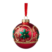 AI generated Christmas ornament with high resolution isolated png