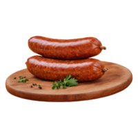 AI generated Large delicious sausage isolated png