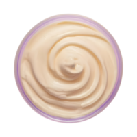 AI generated purple cream texture on transparent background isolated png