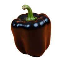 AI generated Pepper that is black isolated png