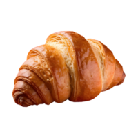 ai genererad croissant på transparent bakgrund isolerat png