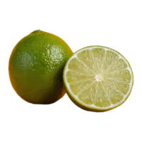 ai generato lime frutta su trasparente sfondo isolato png