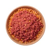 AI generated Prepared raw ground beef for cooking isolated png