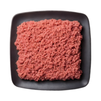 AI generated Prepared raw ground beef for cooking isolated png