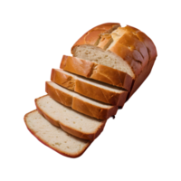 AI generated Sliced bread displayed on a transparent background isolated png