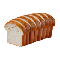 AI generated Sliced bread displayed on a transparent background isolated png