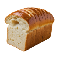 ai genererad skivad bröd visas på en transparent bakgrund isolerat png