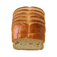 AI generated Sliced bread displayed on a transparent background isolated png