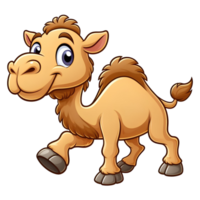 AI generated Camel in cartoon style on transparent background png