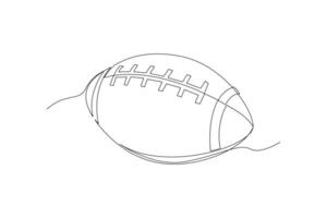 One continuous line drawing of Sports concept. Doodle vector illustration in simple linear style.